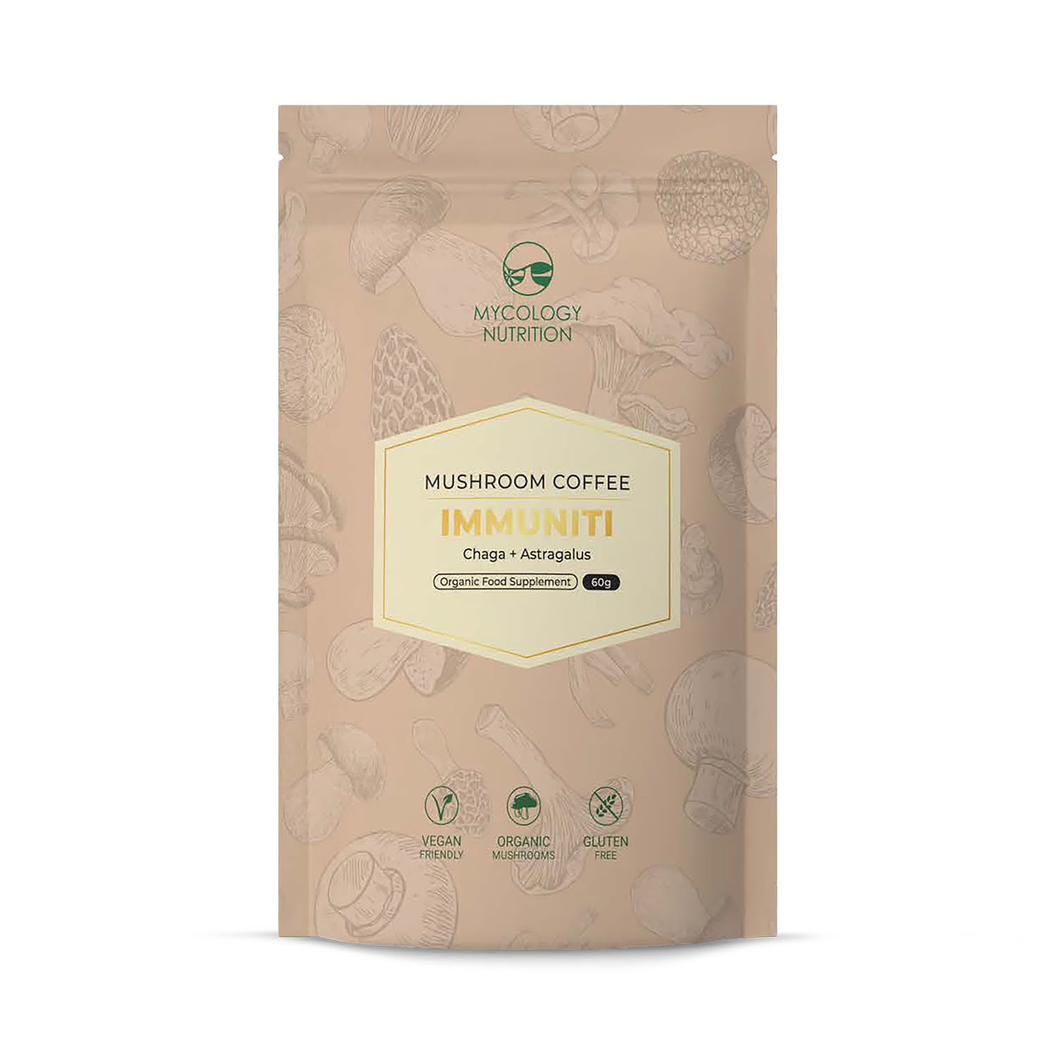 Mycology Nutrition immunity coffee chaga astragalus 60g (British brand)