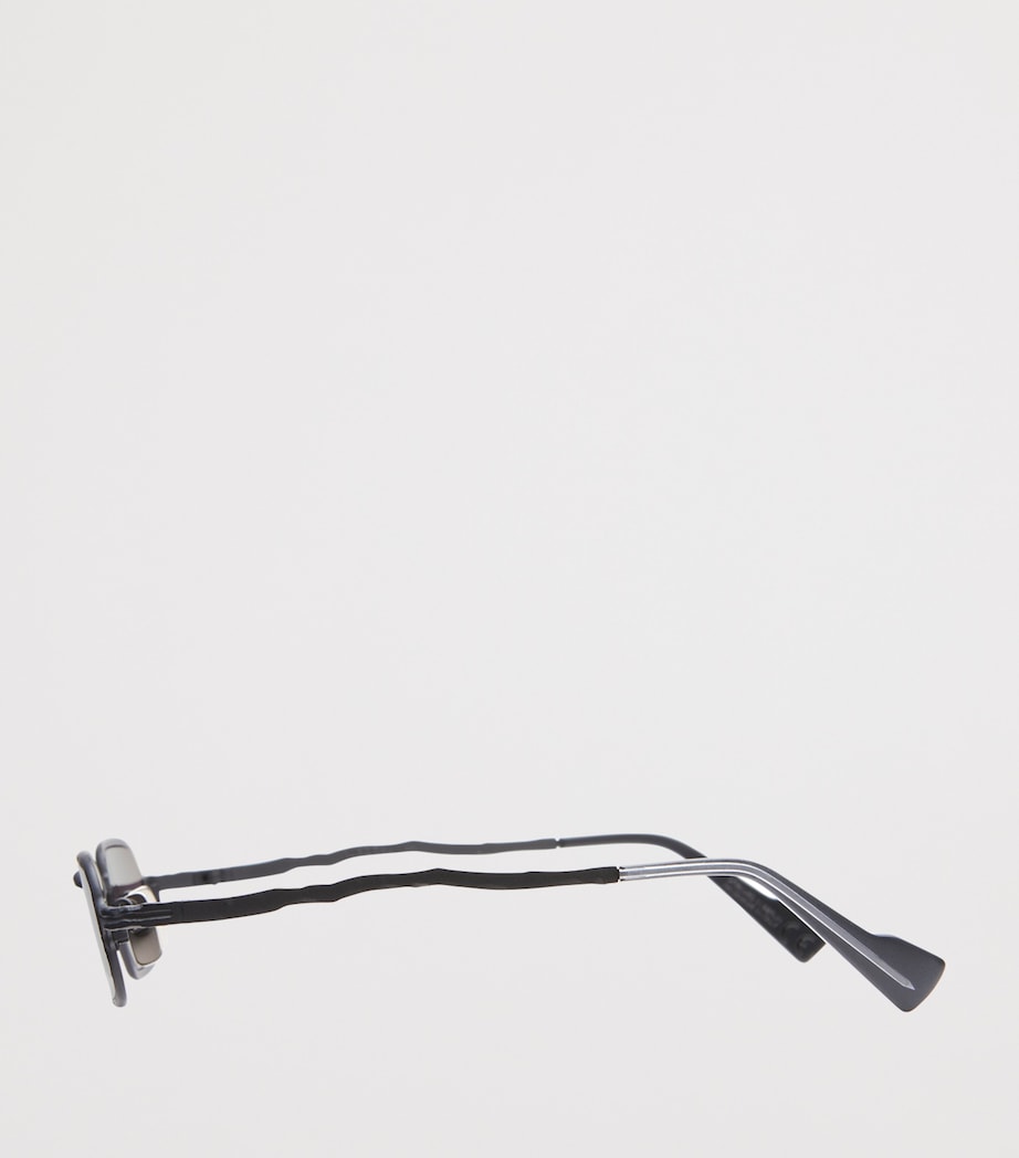 Kuboraum Z18 hand-hammered metal sunglasses (British brand)