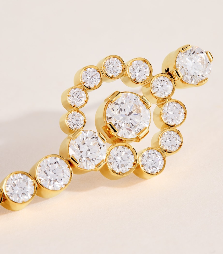 Sophie Bille Brahe yellow gold diamond Escargot de Rêve earrings (British brand)