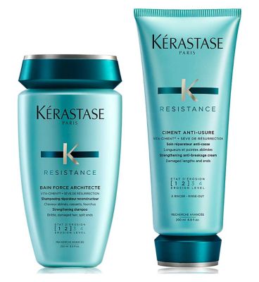 Kérastase Resistance Shampoo and Conditioner Set, Routine to Repair Dry Damaged Hair With Vita-Ciment Complex, Duo Set GOODS Boots   