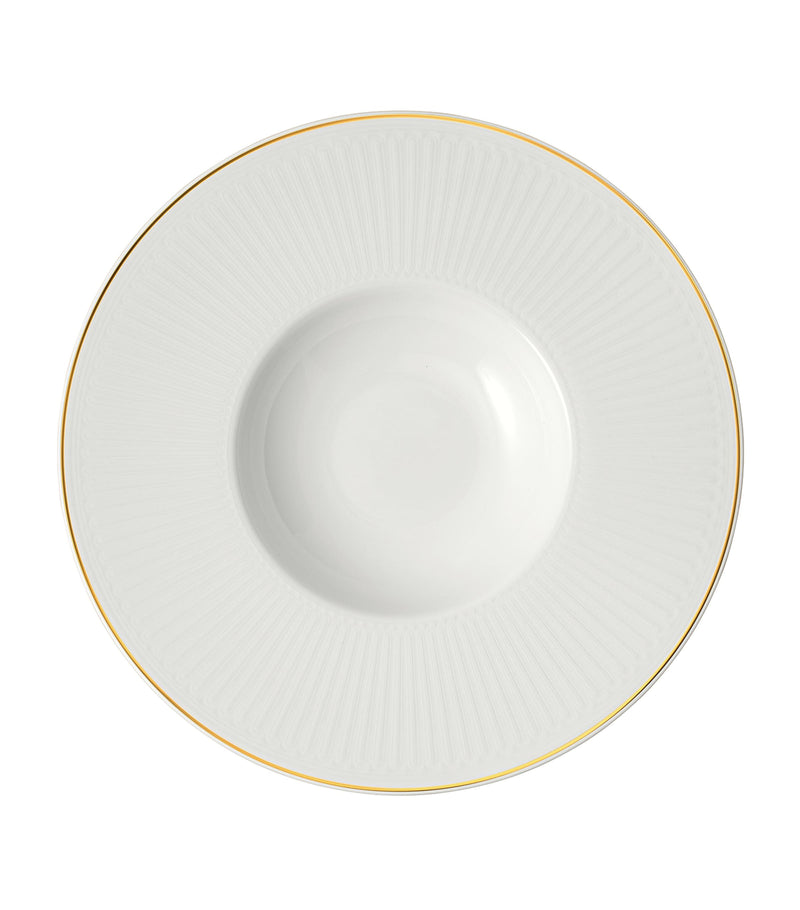 Villeroy & Boch deep porcelain plate with minimalist design, 29cm (British brand)