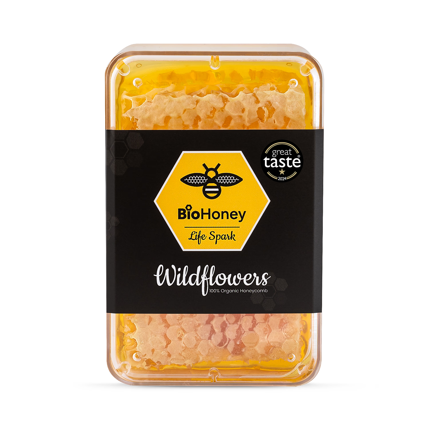 BioHoney organic raw honeycomb wildflowers 200g (British brand)