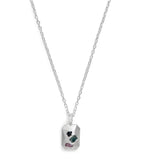 The Ouze sterling silver necklace with raw sapphires 50cm - British product