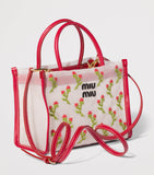 Miu Miu embroidered mesh top-handle bag small, UK version
