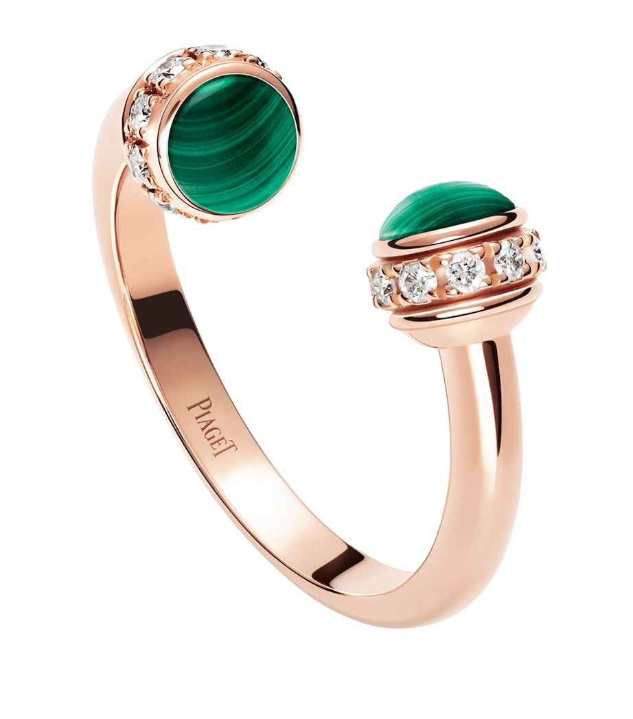 Piaget rose gold diamond malachite Possession ring - British product