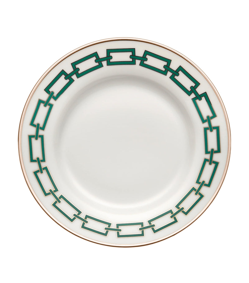 GINORI 1735 Catene Smeraldo dessert plate 22cm, UK version