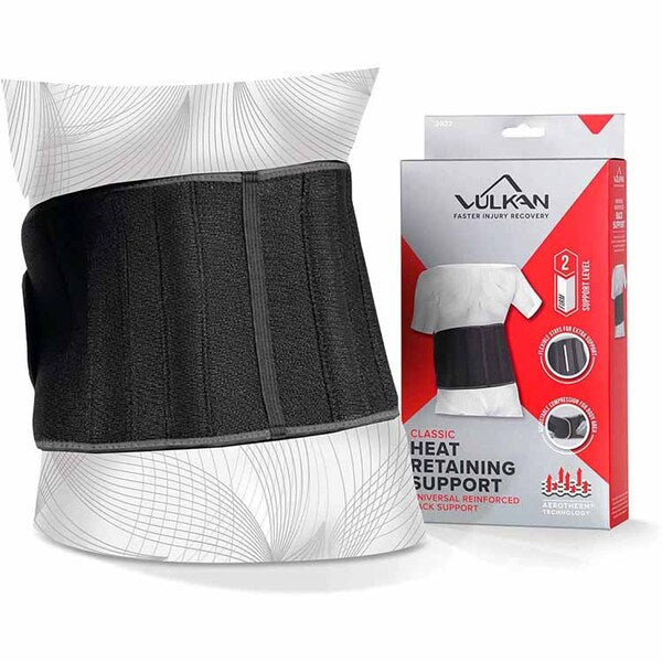 Vulkan Classic Reinforced Back Support Level 2 Firm Black, imported from the UK