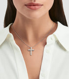 Graff white gold diamond cross necklace, UK version