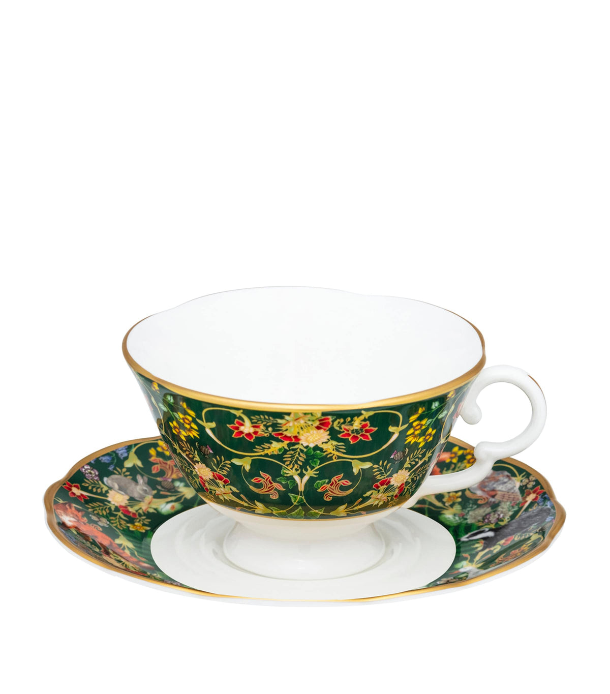 Halcyon Days Woodland Wildlife teacup and saucer set, UK version