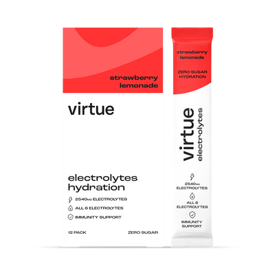 Holland & Barrett Virtue Electrolytes Hydration Strawberry Lemonade 12 Sachets- Buy online at McGrocer
