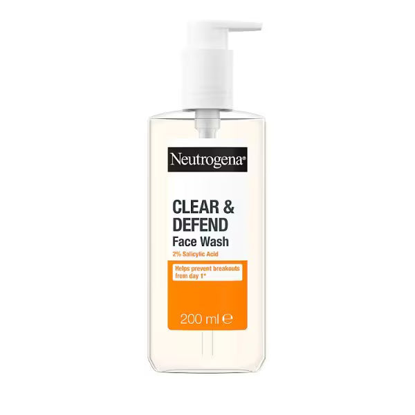 Neutrogena Clear & Defend Facial Wash 200ml, imported from the UK