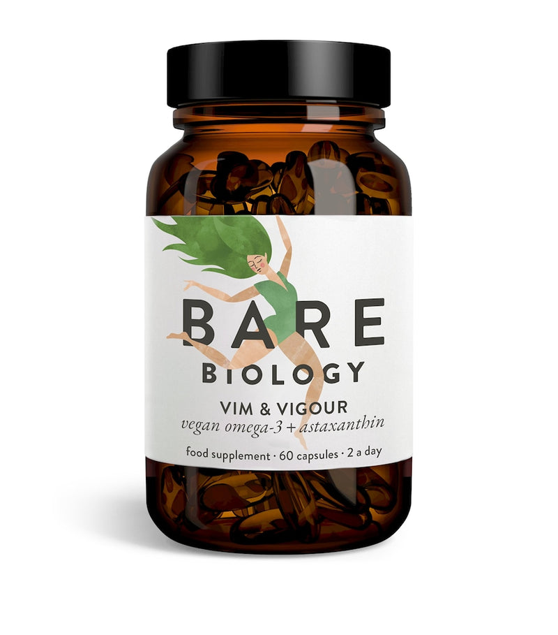 Bare Biology Vim & Vigour omega-3 capsules 60 ct, UK version