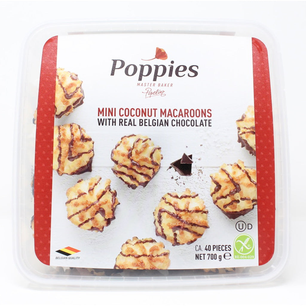 Poppies Mini Coconut Macaroons with Real Belgian Chocolate, 700g