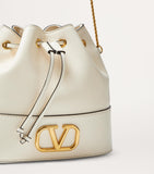Valentino Garavani VLogo leather bucket bag, imported from the UK