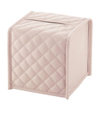 Riviere quilted leather square tissue box, imported from the UK