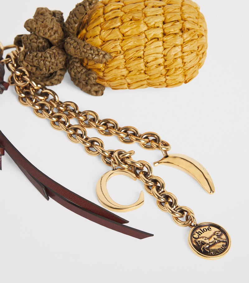 Chloé raffia pineapple bag charm - British product