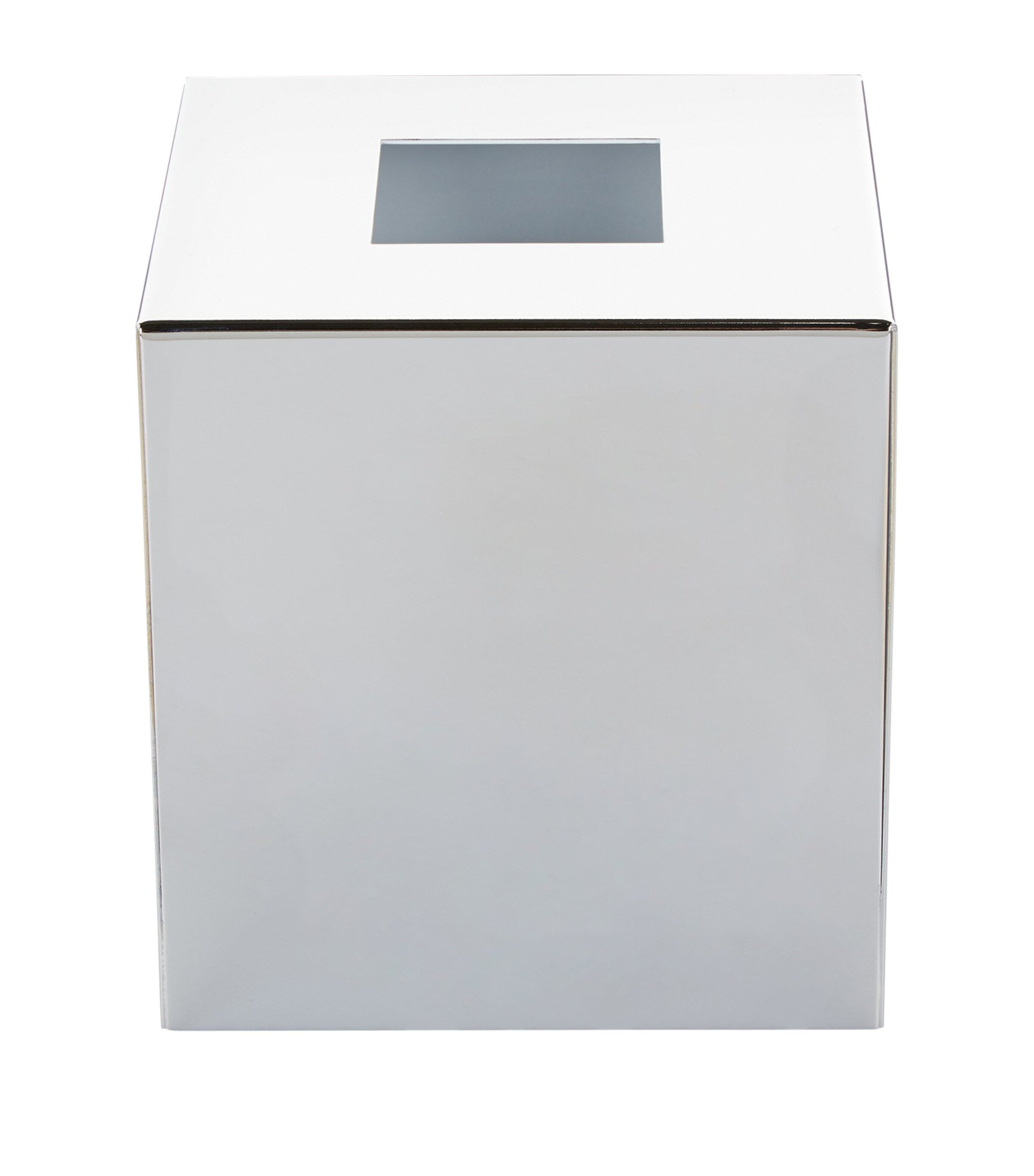 ZODIAC square chrome tissue box (British brand)