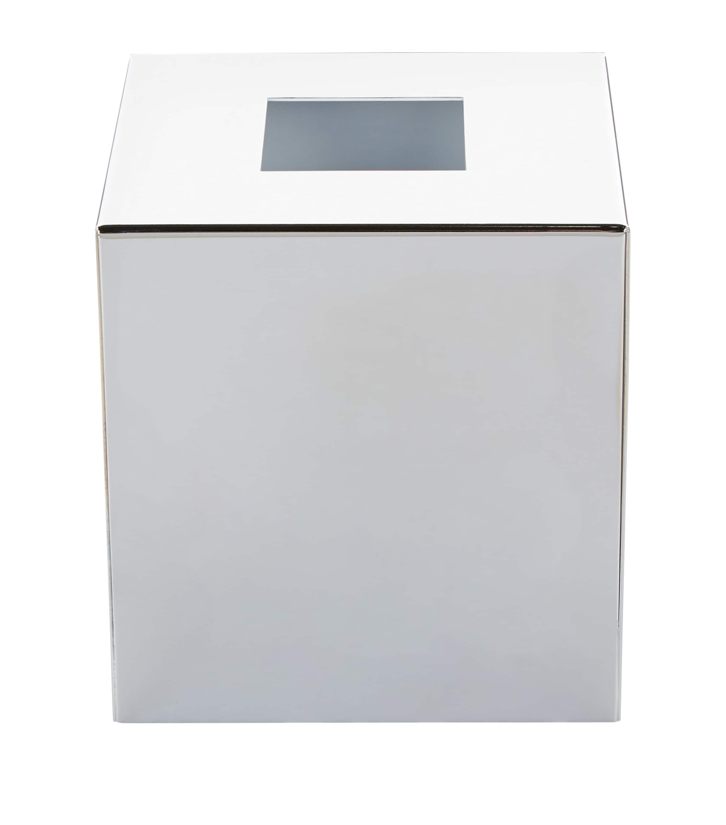 ZODIAC square chrome tissue box (British brand)