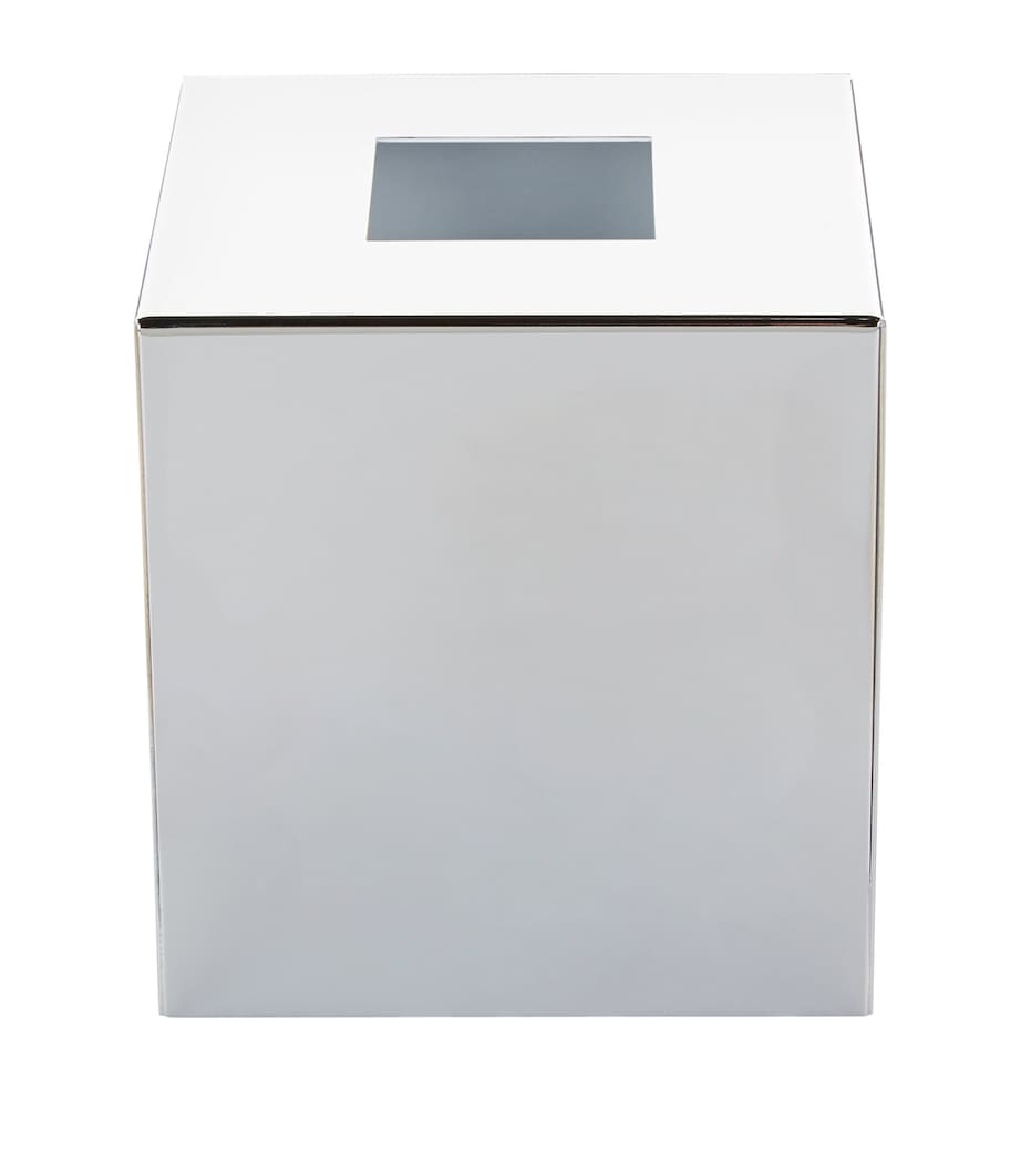 ZODIAC square chrome tissue box (British brand)