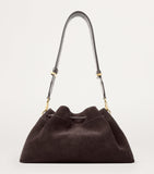 Jimmy Choo Medium Cinch Suede Shoulder Bag, imported from the UK