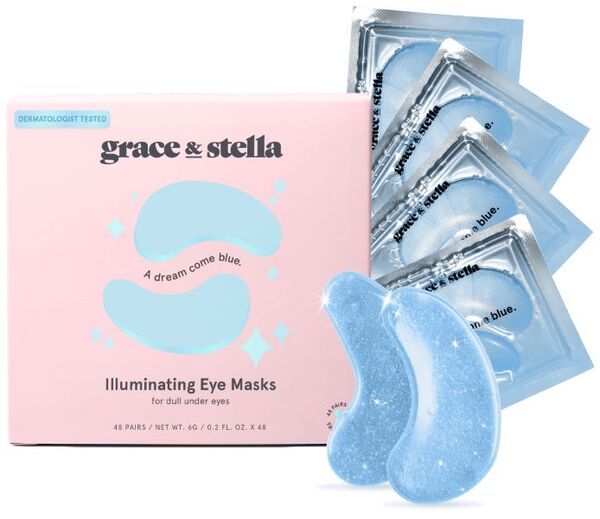 Grace & Stella Under Eye Mask - Vegan - Blue - 48 Pairs GOODS Superdrug   