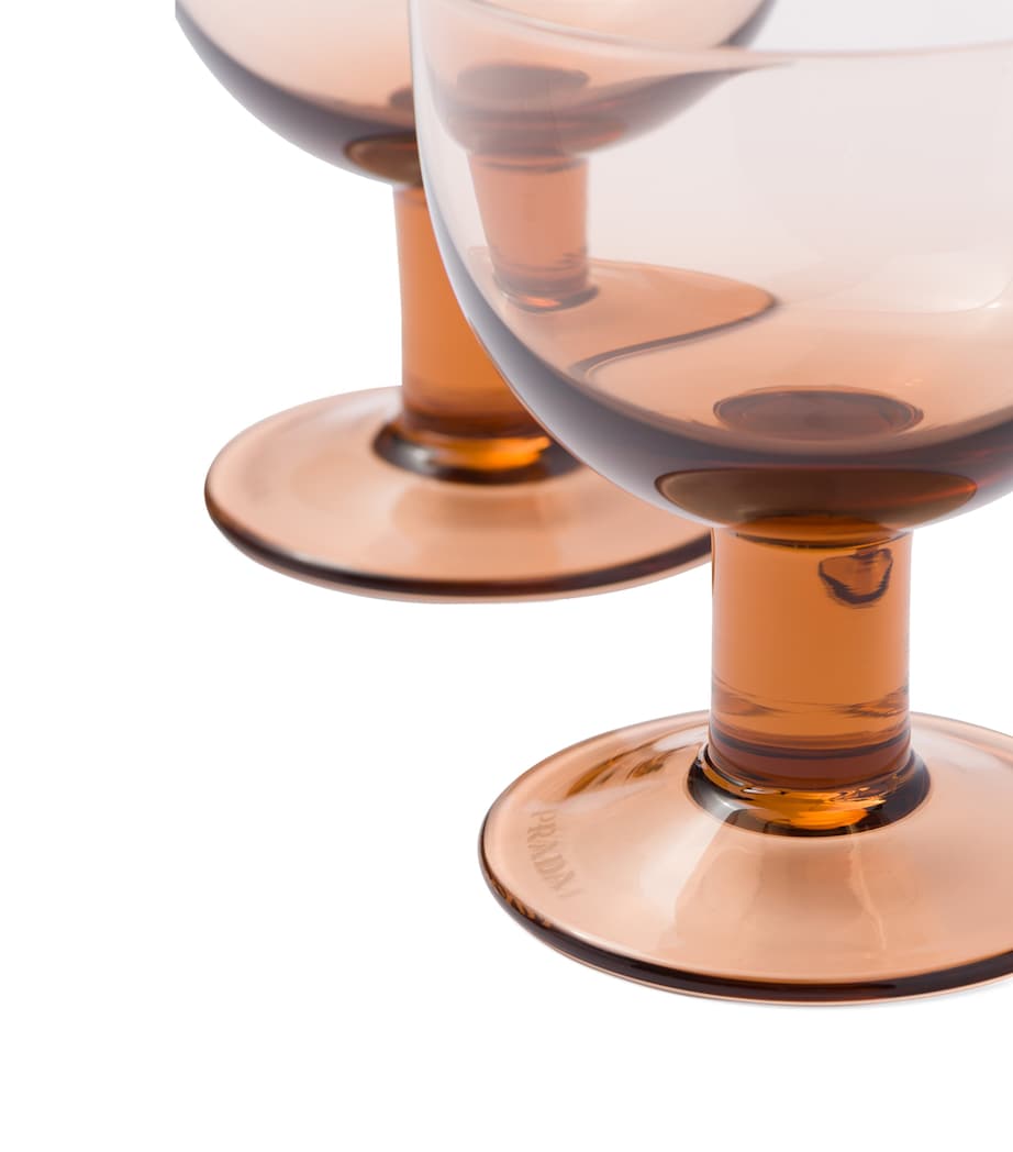 Prada Plinth water glasses set of 2, imported from the UK