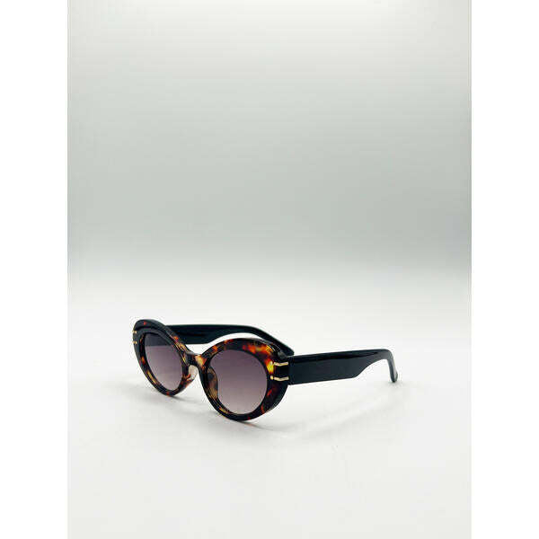 SVNX oval cat-eye sunglasses in tortoise, imported from the UK