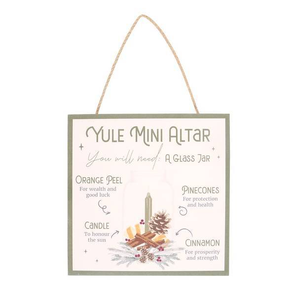 Something Different Yule Altar hanging sign 20cm - British product