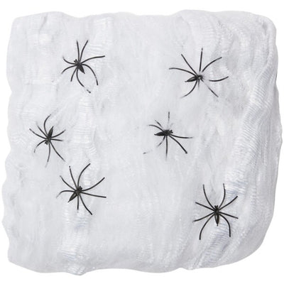 Superdrug Smiffys Large Spider Web Decoration with 6 Plastic Spiders, 220g- Buy online at McGrocer