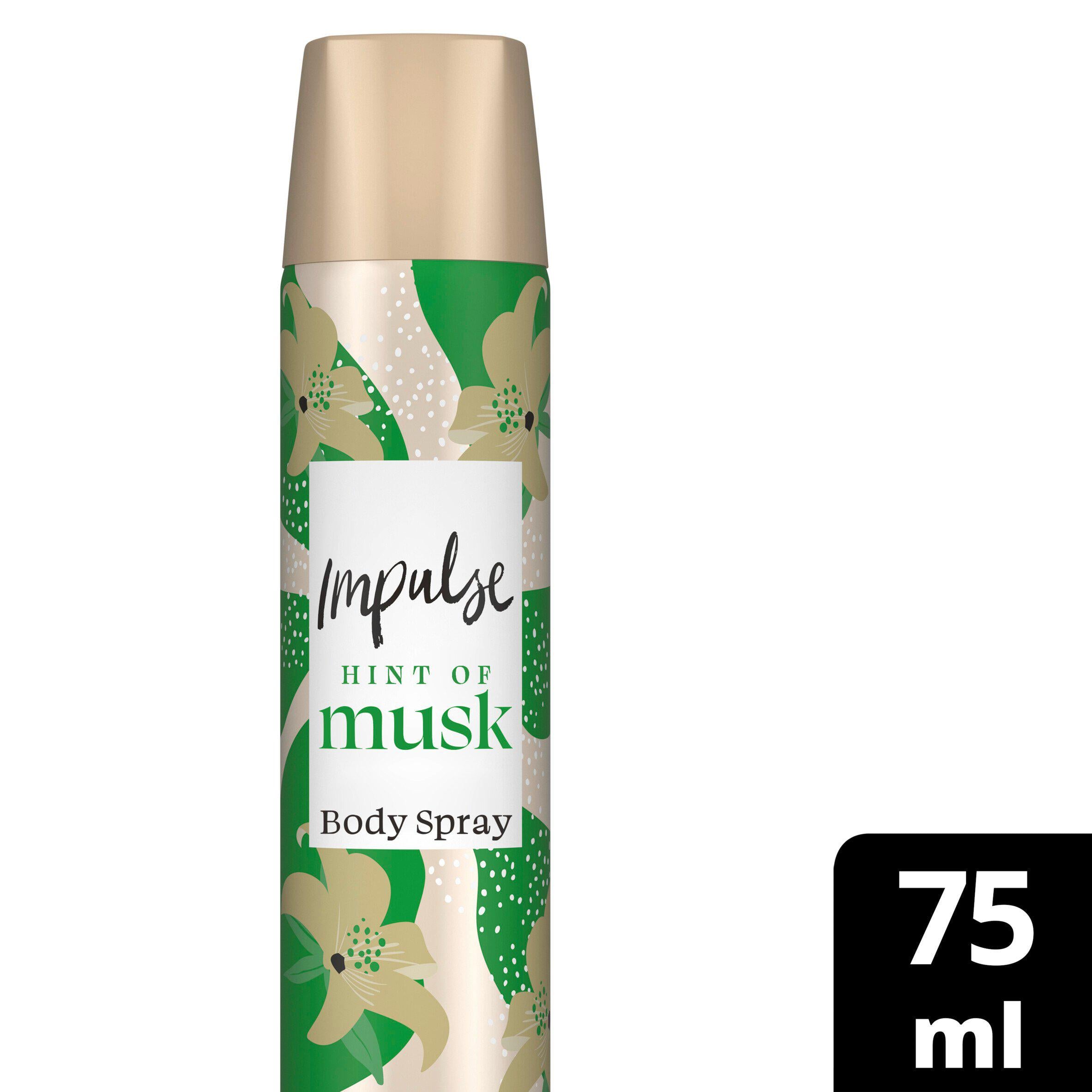 Impulse Body Spray Deodorant, Hint of Musk 75ml For her Sainsburys   