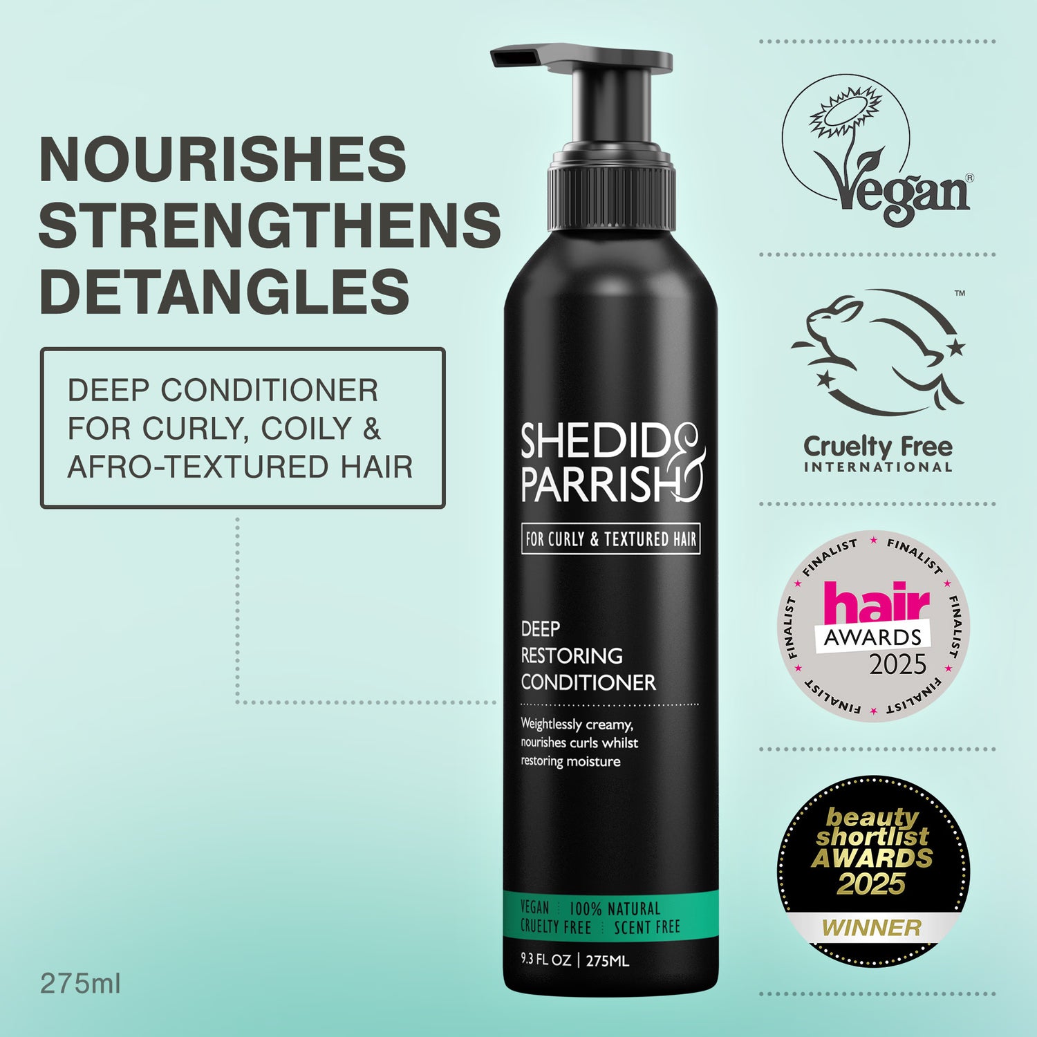 Shedid & Parrish deep restoring conditioner 275ml, imported from the UK