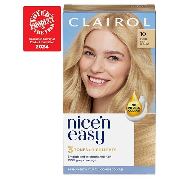 Clairol Nice'n Easy Hair Dye SB1 Ultra Light Beach Blonde GOODS Superdrug 10 Extra Light Blonde  