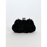 SVNX 3D Rose Clutch Bag in Black, UK version