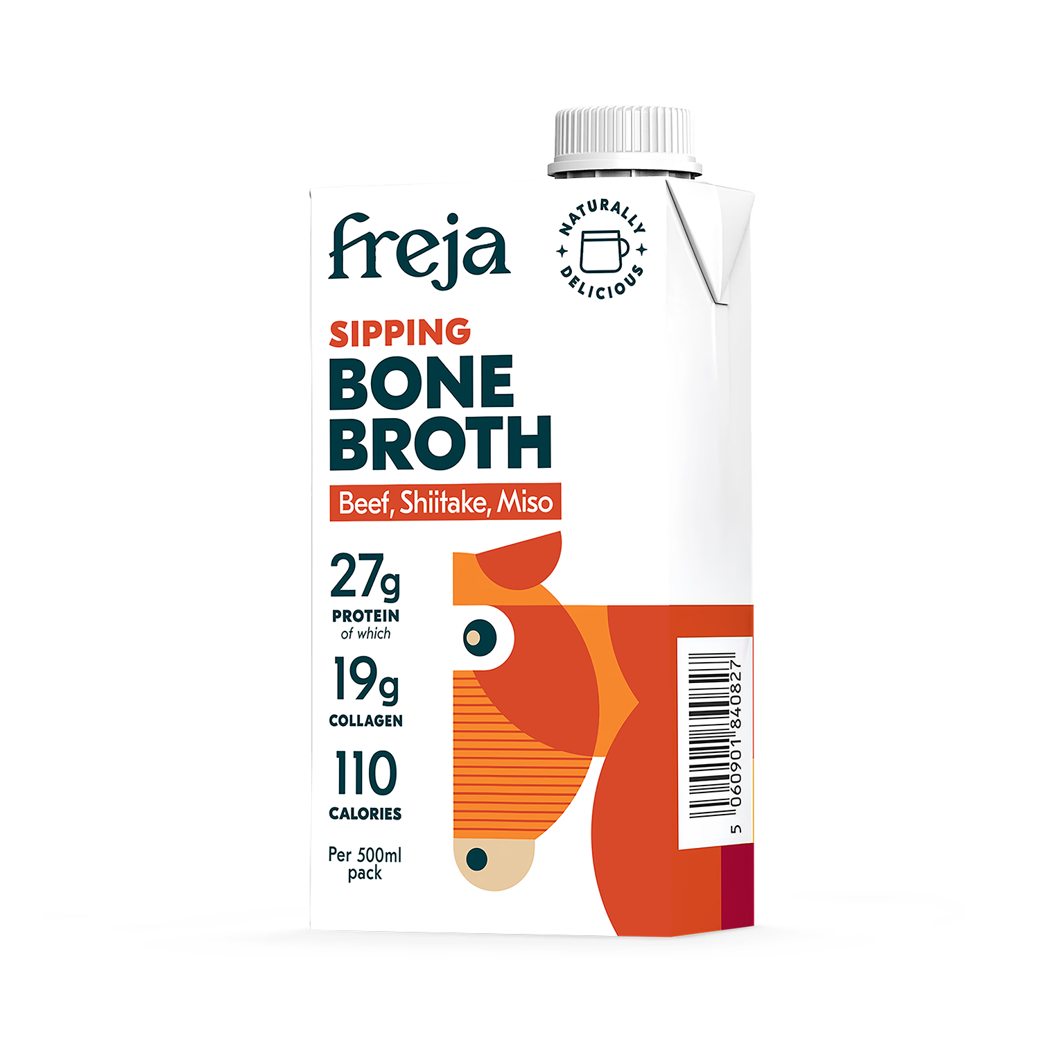 Freja beef bone broth with shiitake and miso 500ml (British brand)