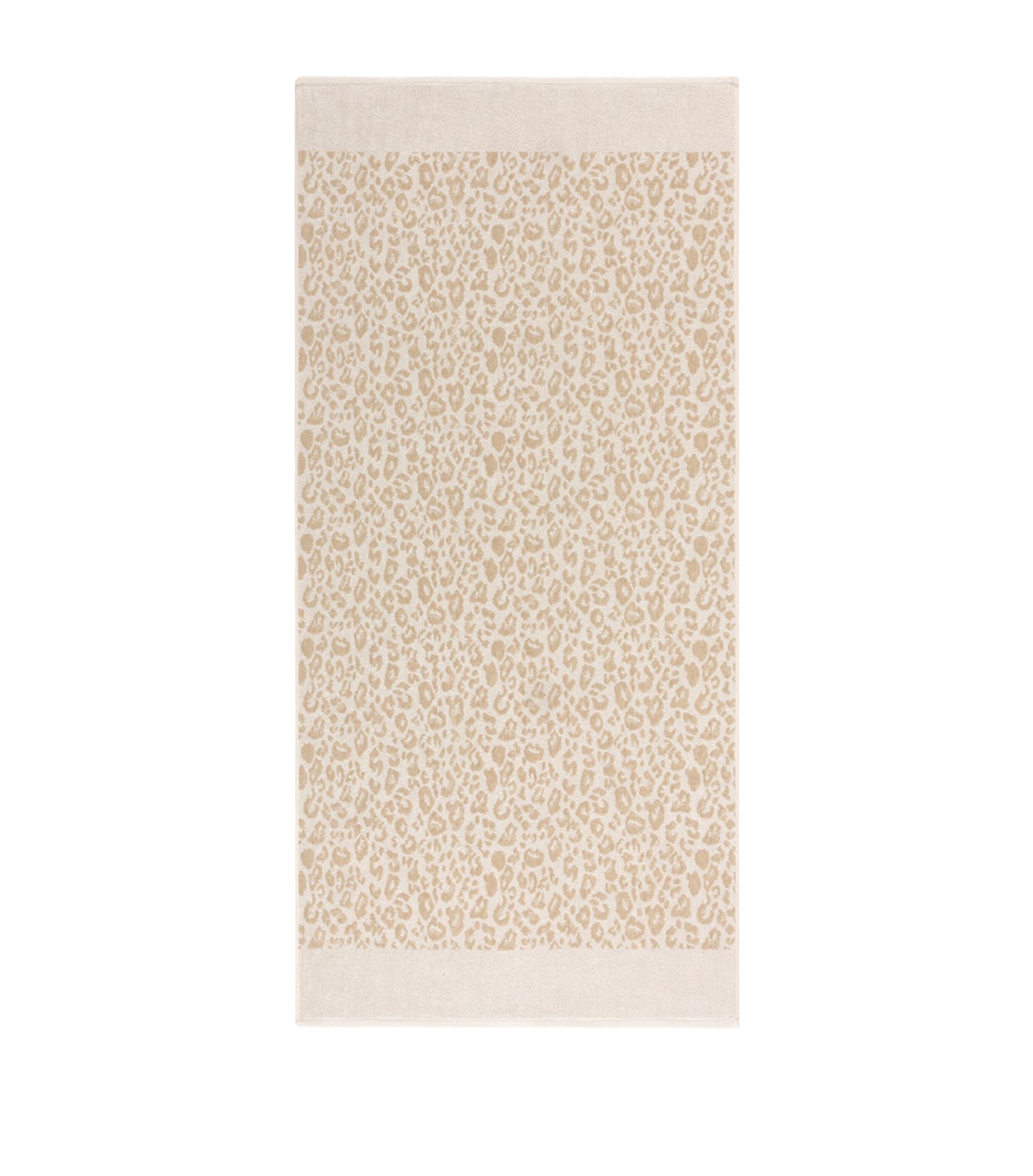 Yves Delorme Leopard bath sheet 150cm x 90cm (British brand)