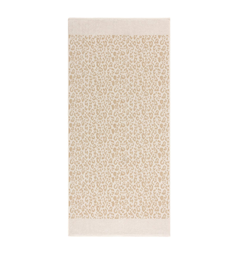 Yves Delorme Leopard bath sheet 150cm x 90cm (British brand)