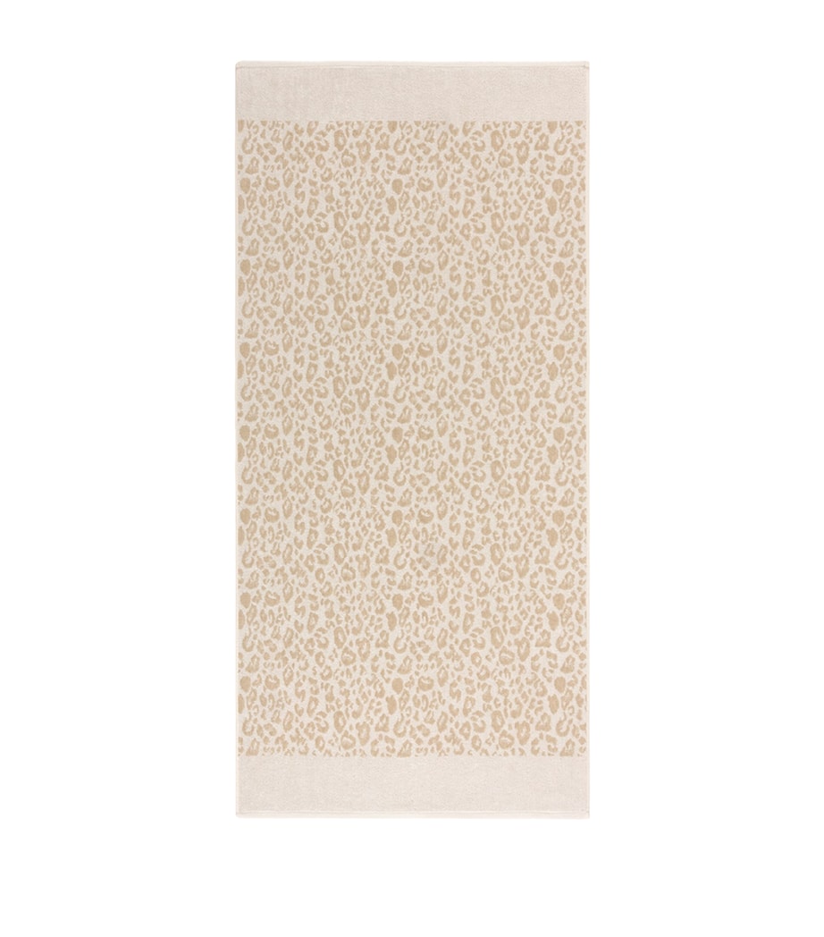 Yves Delorme Leopard bath sheet 150cm x 90cm (British brand)