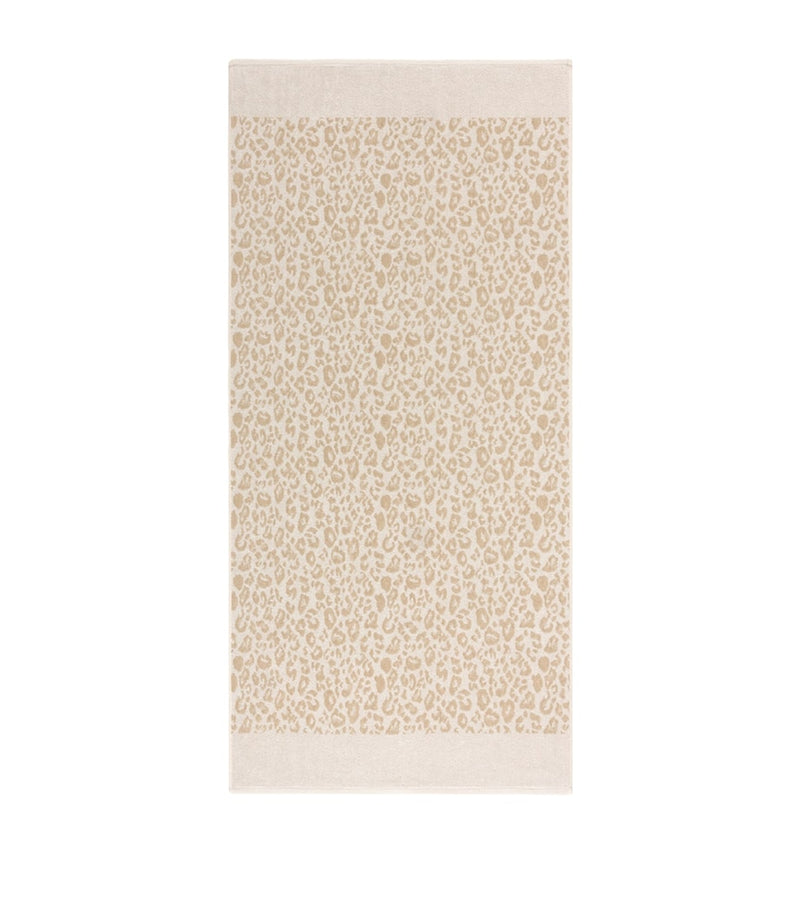 Yves Delorme Leopard bath sheet 150cm x 90cm (British brand)