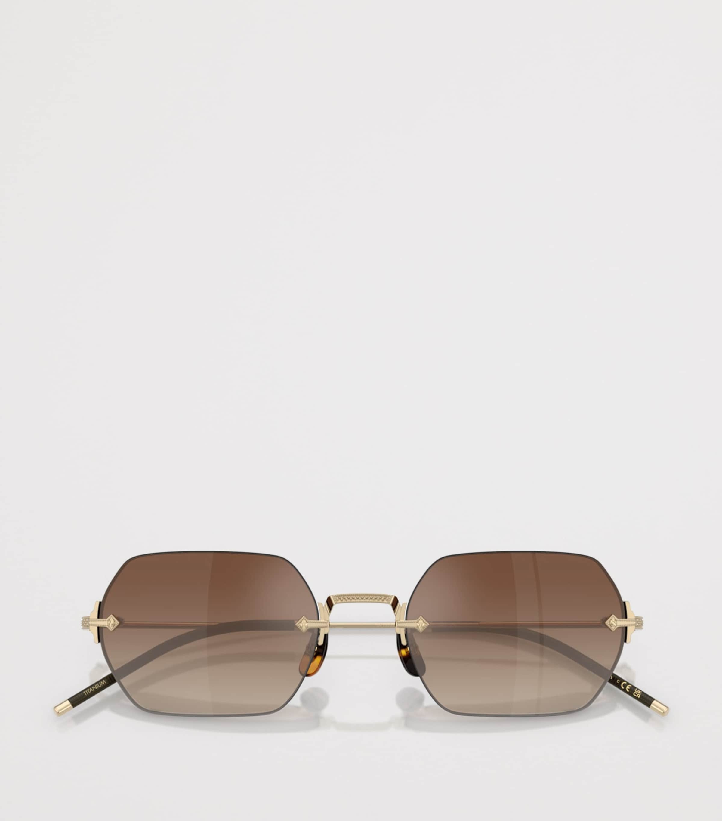 Oliver Peoples TK-13 titanium rectangle sunglasses, UK version
