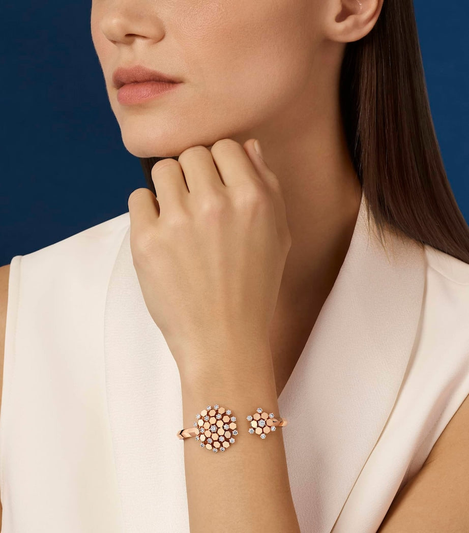 Chaumet Bee de Chaumet rose gold diamond bangle, imported from the UK