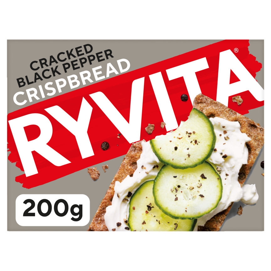 Ryvita Crispbread Cracked Black Pepper Crackers 200g GOODS ASDA   