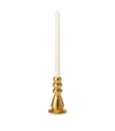 Harrods Aerin Large Gold-Plated Allette Ceramic Candle Holder 16cm- Buy online at McGrocer