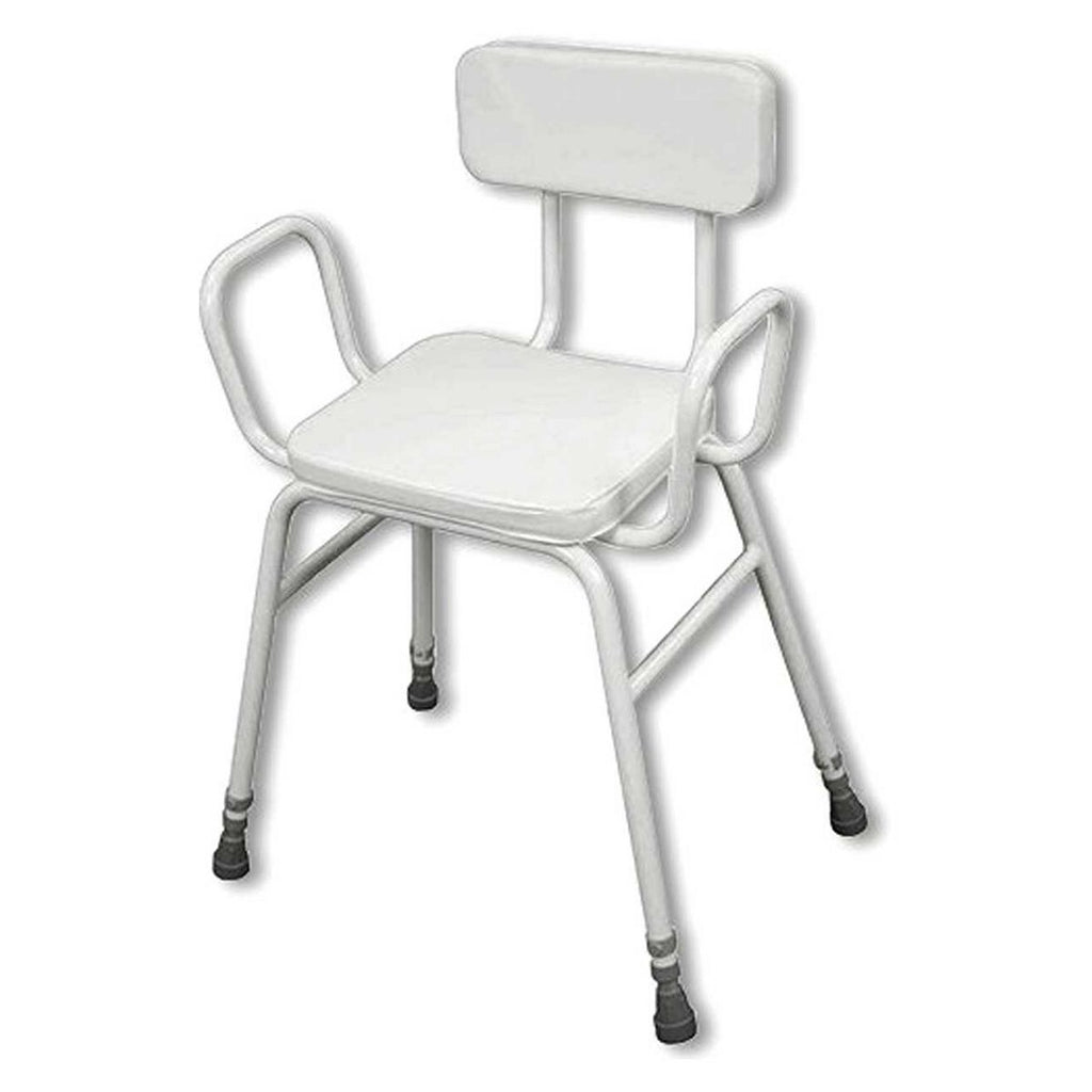 NRS Healthcare Malvern Stool With Arms & Padded Back