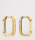 L'Atelier Nawbar yellow gold diamond Buoy Lock earrings - British product