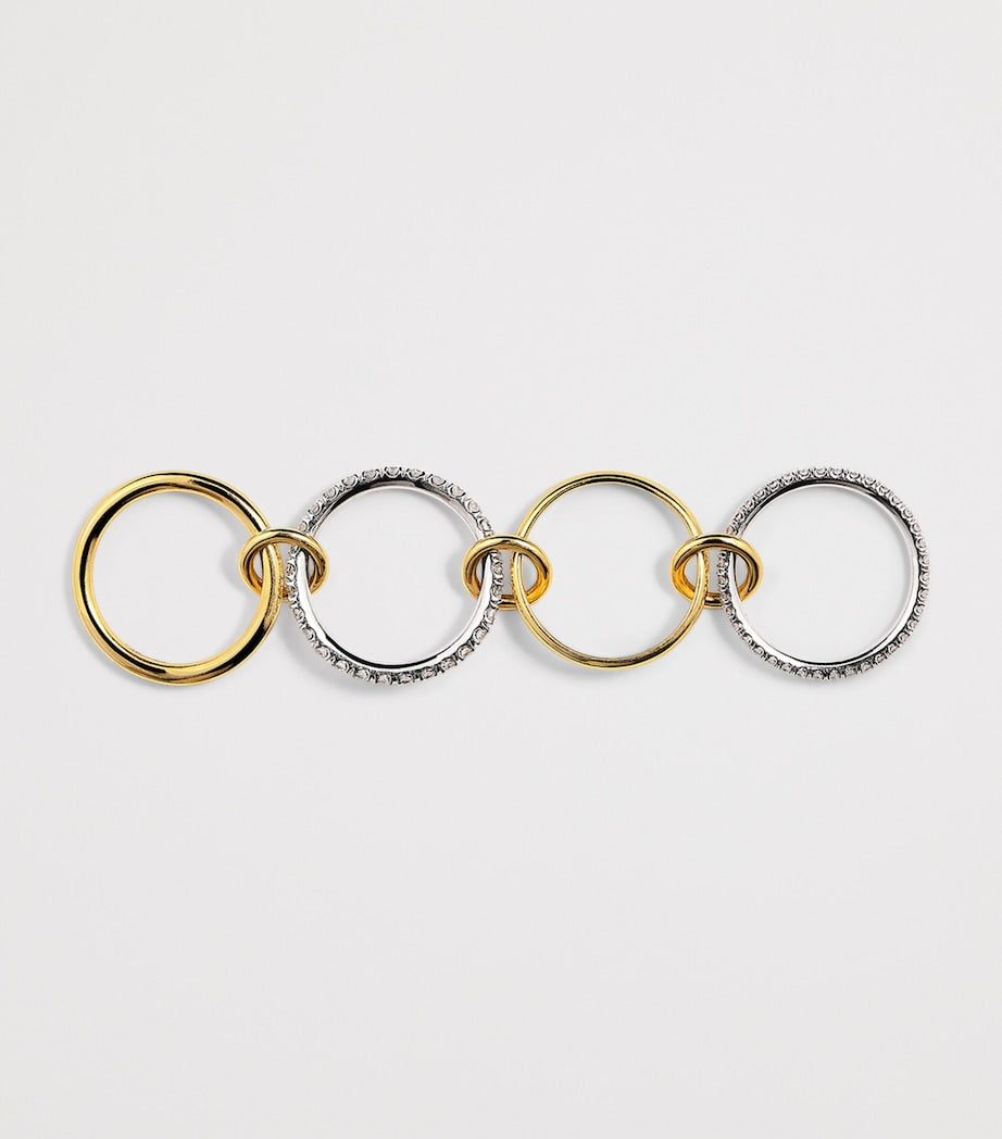 Spinelli Kilcollin mixed gold diamond ring size 6.5 - British product