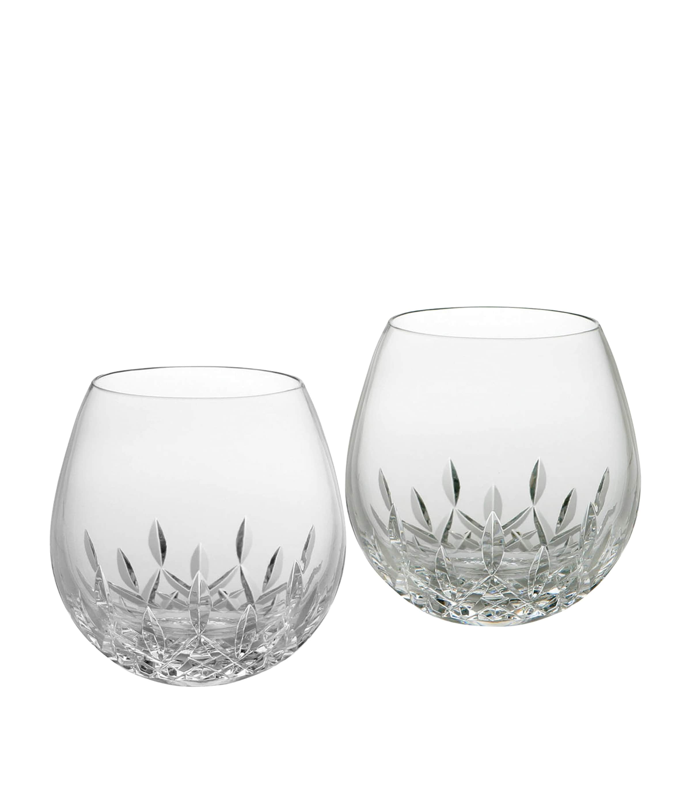 Waterford stemless red wine glasses set of two 400ml (British brand)