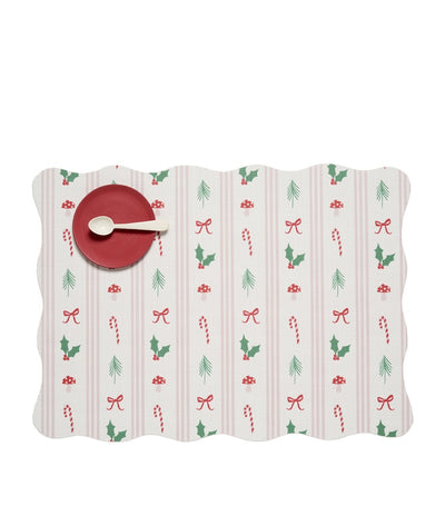 Harrods Chilewich x Meri Meri Festive Icon Stripes Placemat (34cm x 47cm)- Buy online at McGrocer