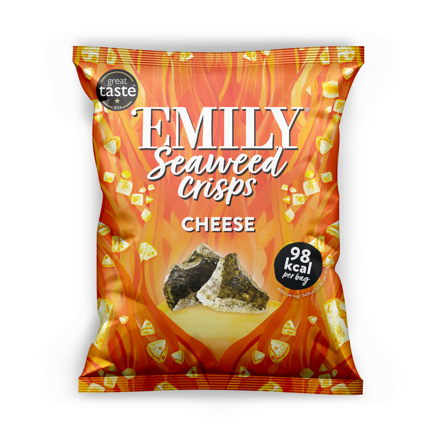 Emily Cheese & Seaweed Crisps 18g - British product