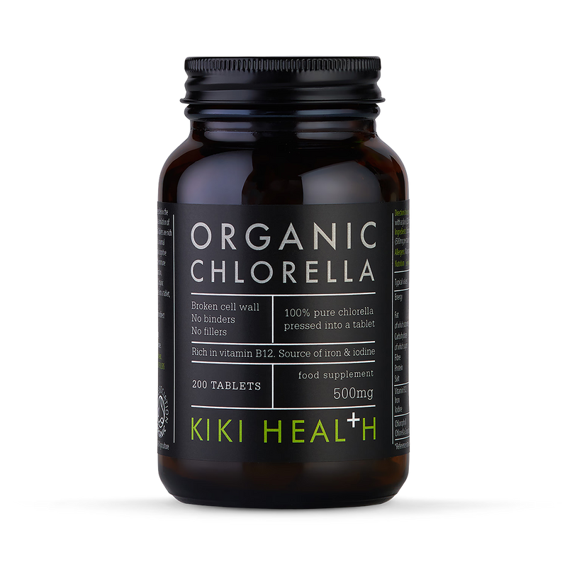 KIKI Health organic chlorella tablets 200 count, imported from the UK