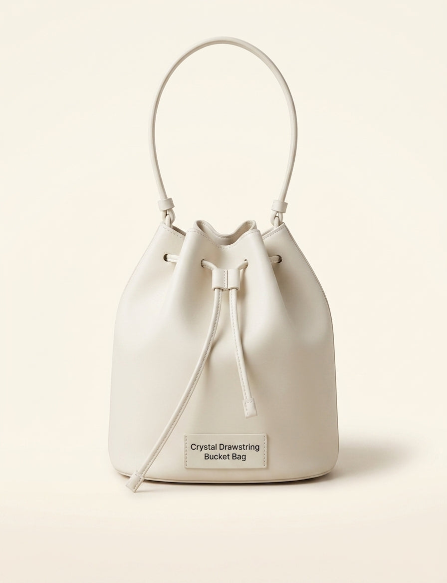 Prada crystal-studded satin bucket bag - British product